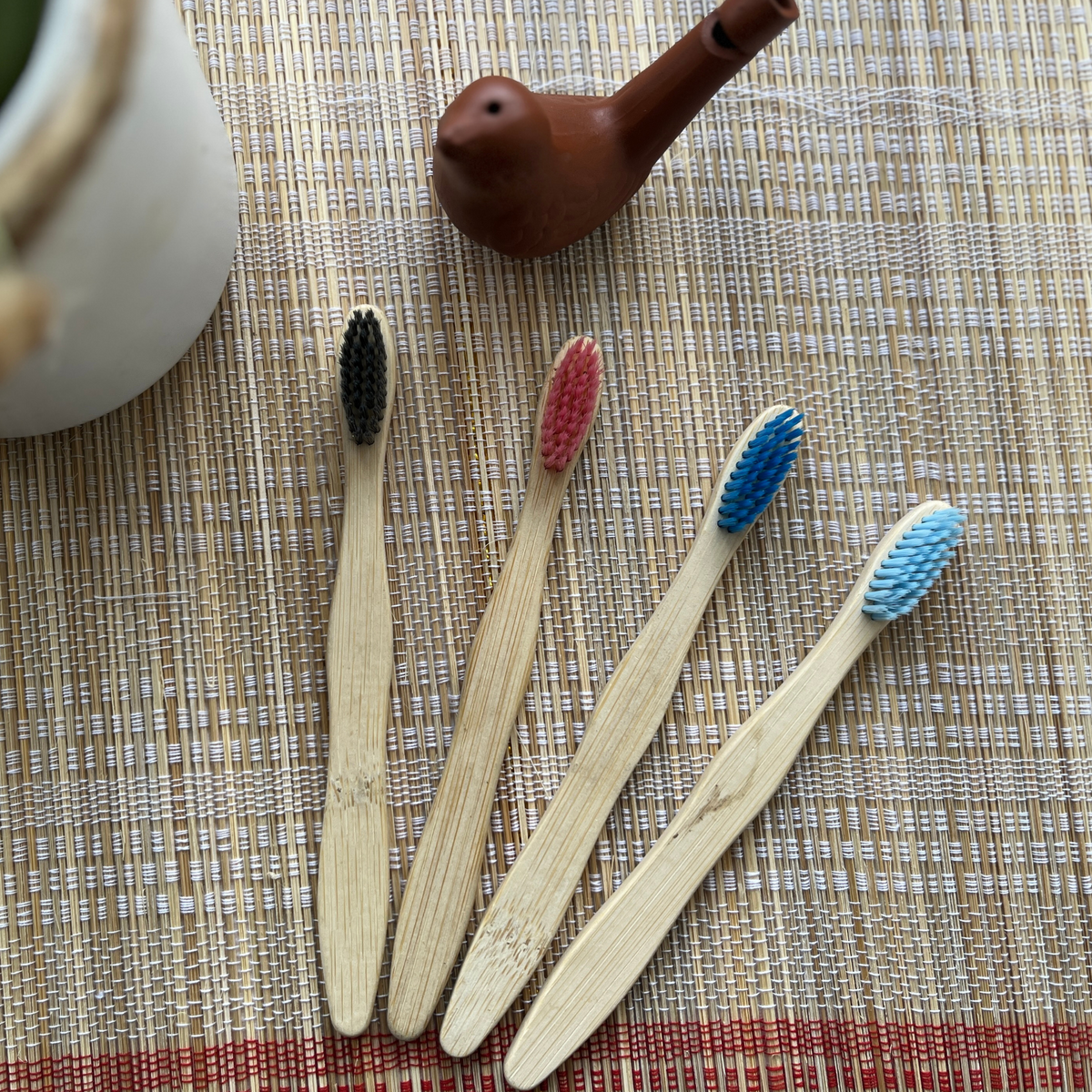 Charcoal Infused Bamboo Toothbrush-Kids
