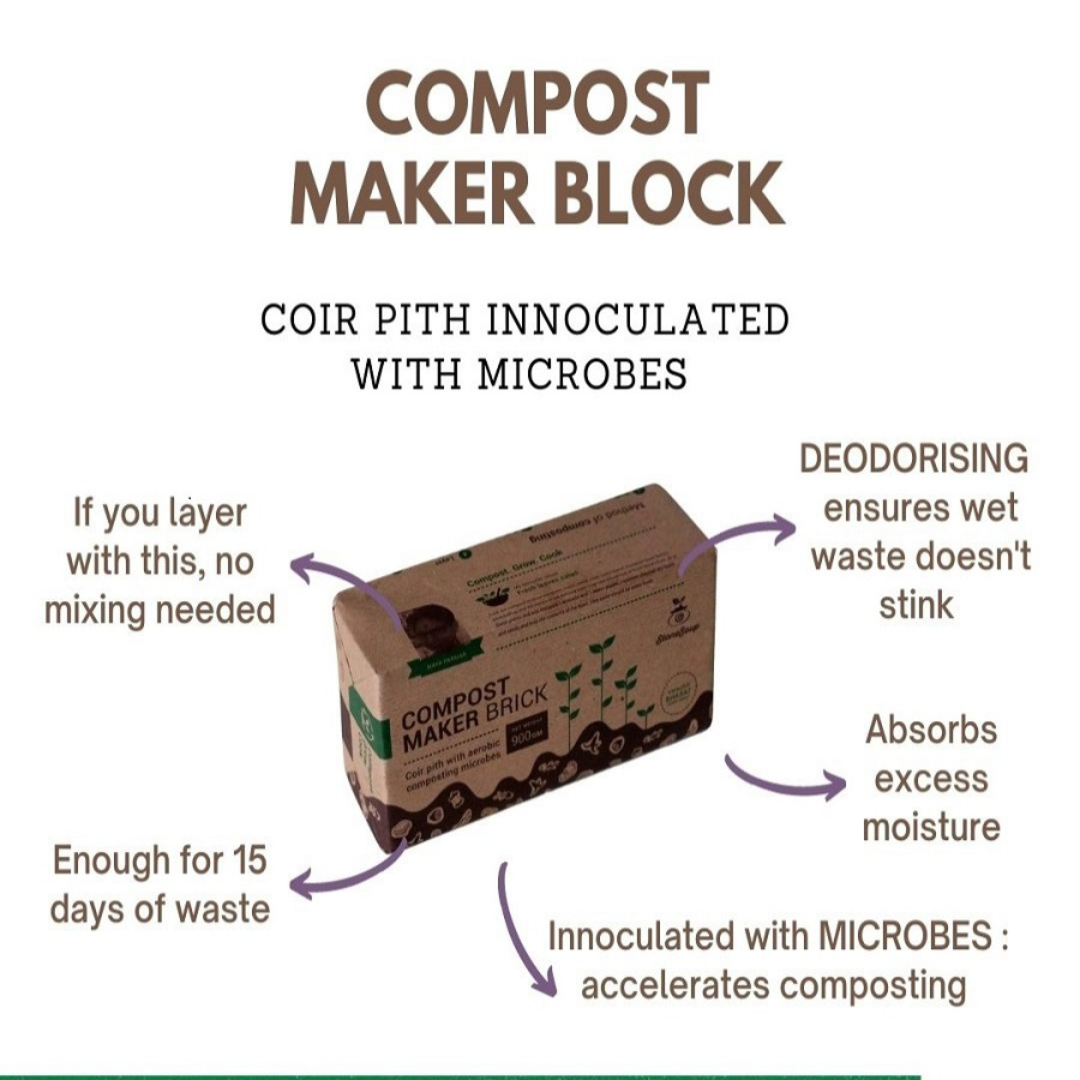 StoneSoup compost maker brick for faster aerobic composting