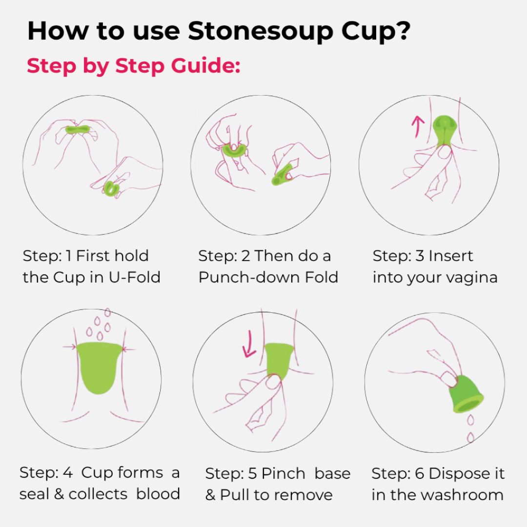 Green Menstrual Cup (Soft) โ Reusable Silicone Cup for Medium Flow