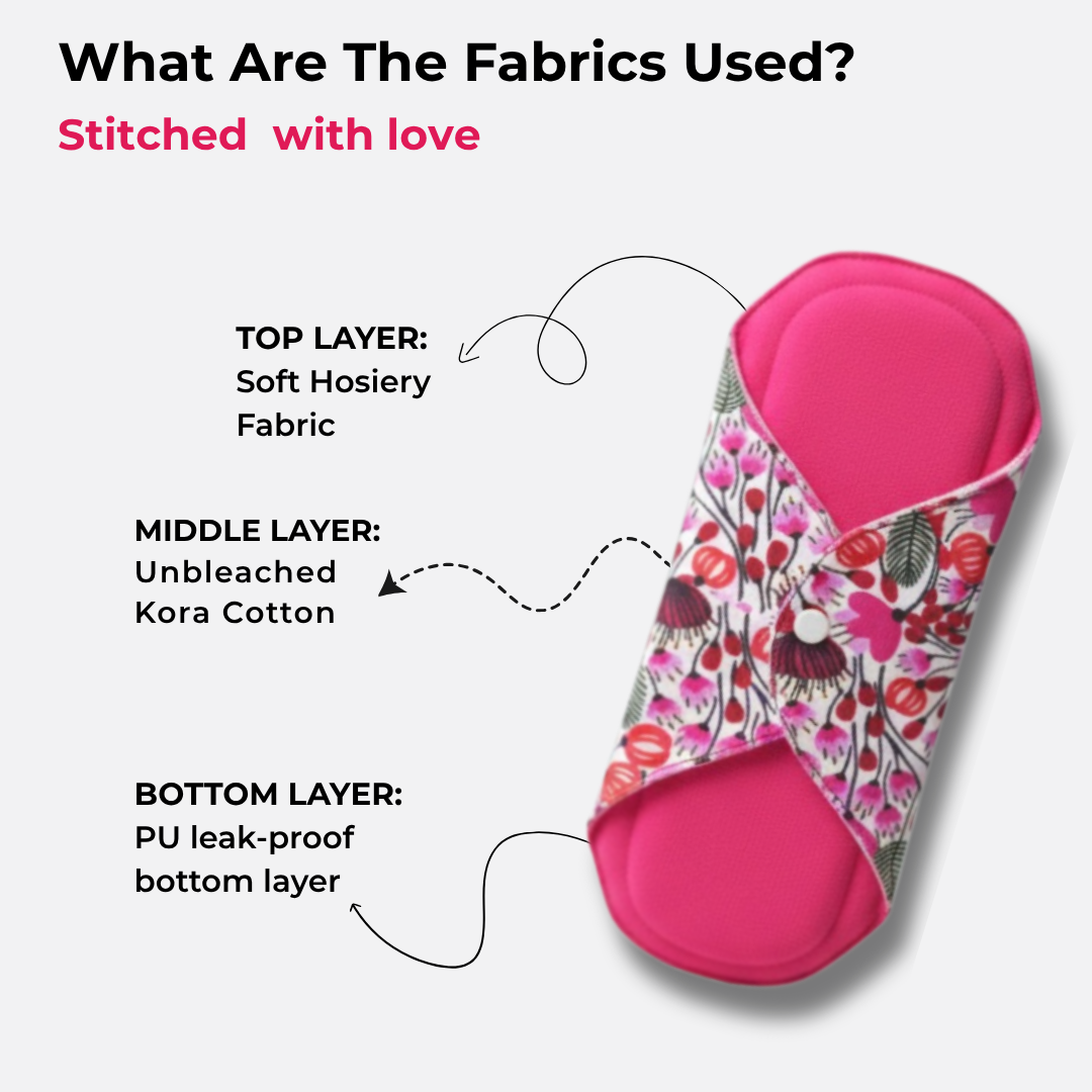 Stonesoup Petals Mandya Pad (Classic) – Reusable Cloth Pad for Medium Flow