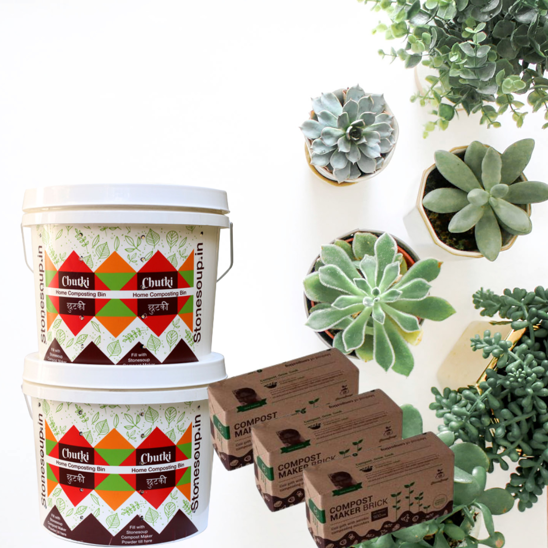 Stackable Home Composting Kit with Aerobic Compost Bin | StoneSoup