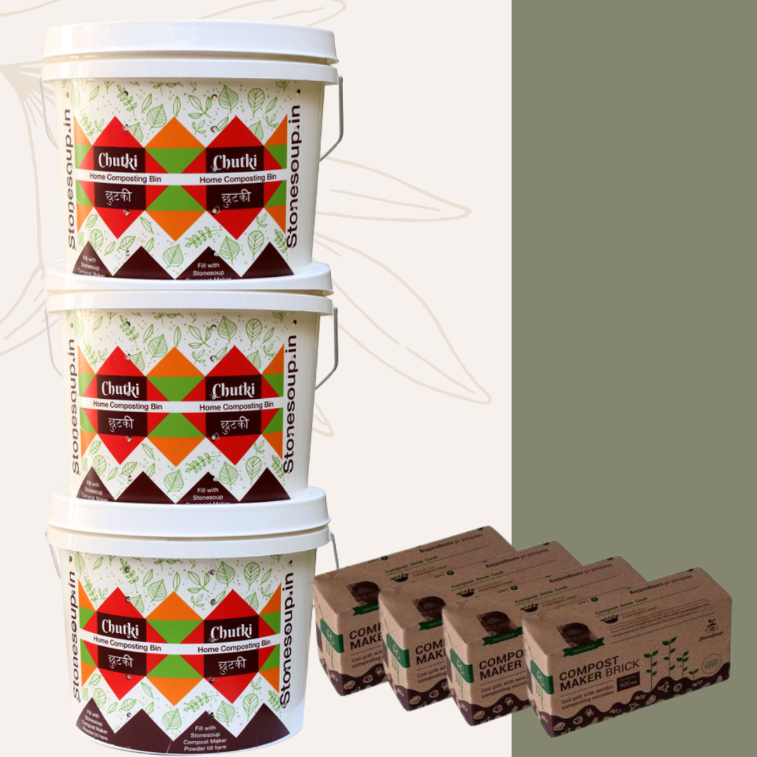 Stackable Home Composting Kit with Aerobic Compost Bin | StoneSoup