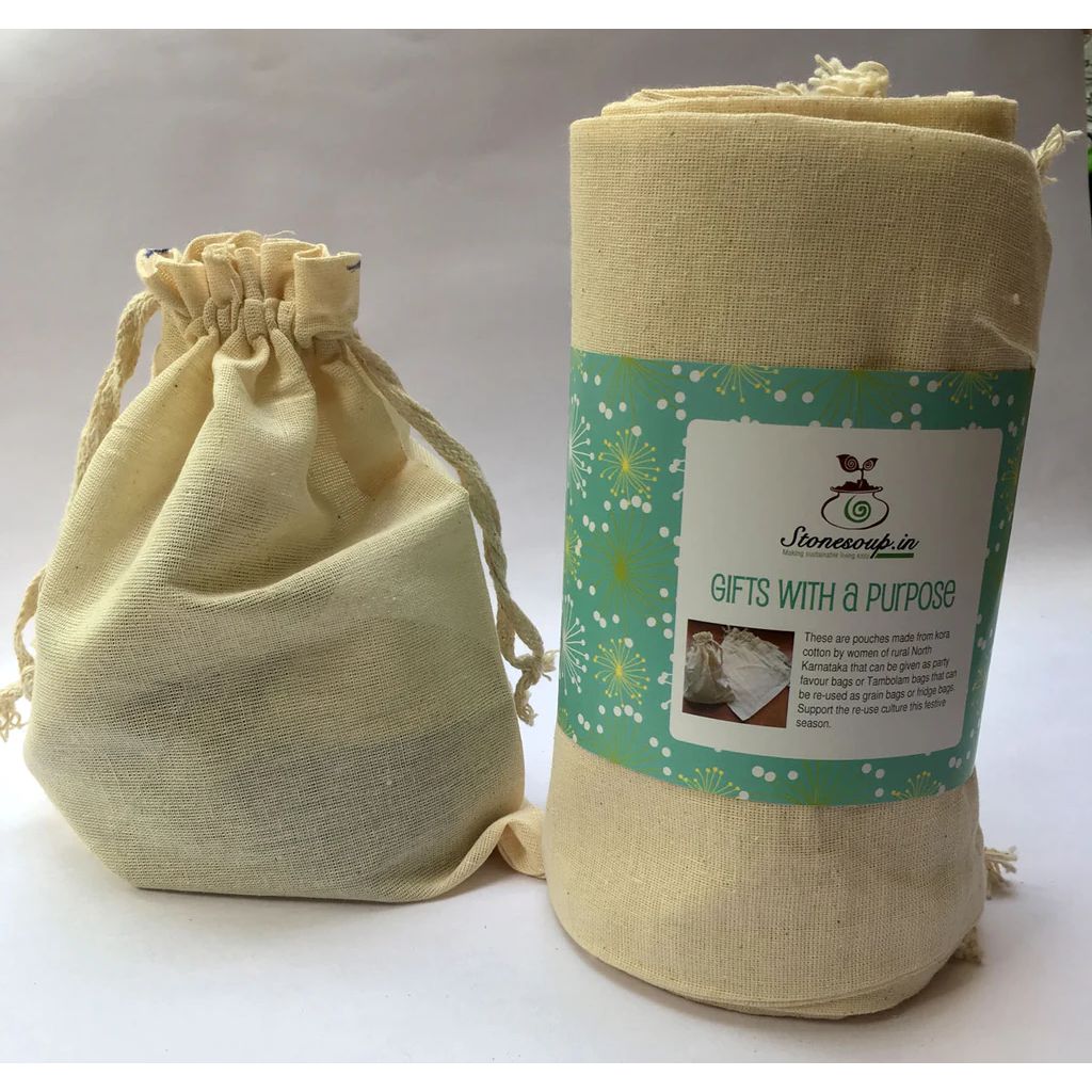 Cotton Drawstring Potli Bags