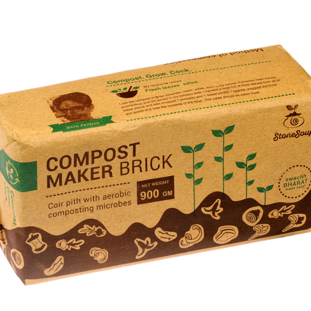 Compost make brick by Stonesoup.in