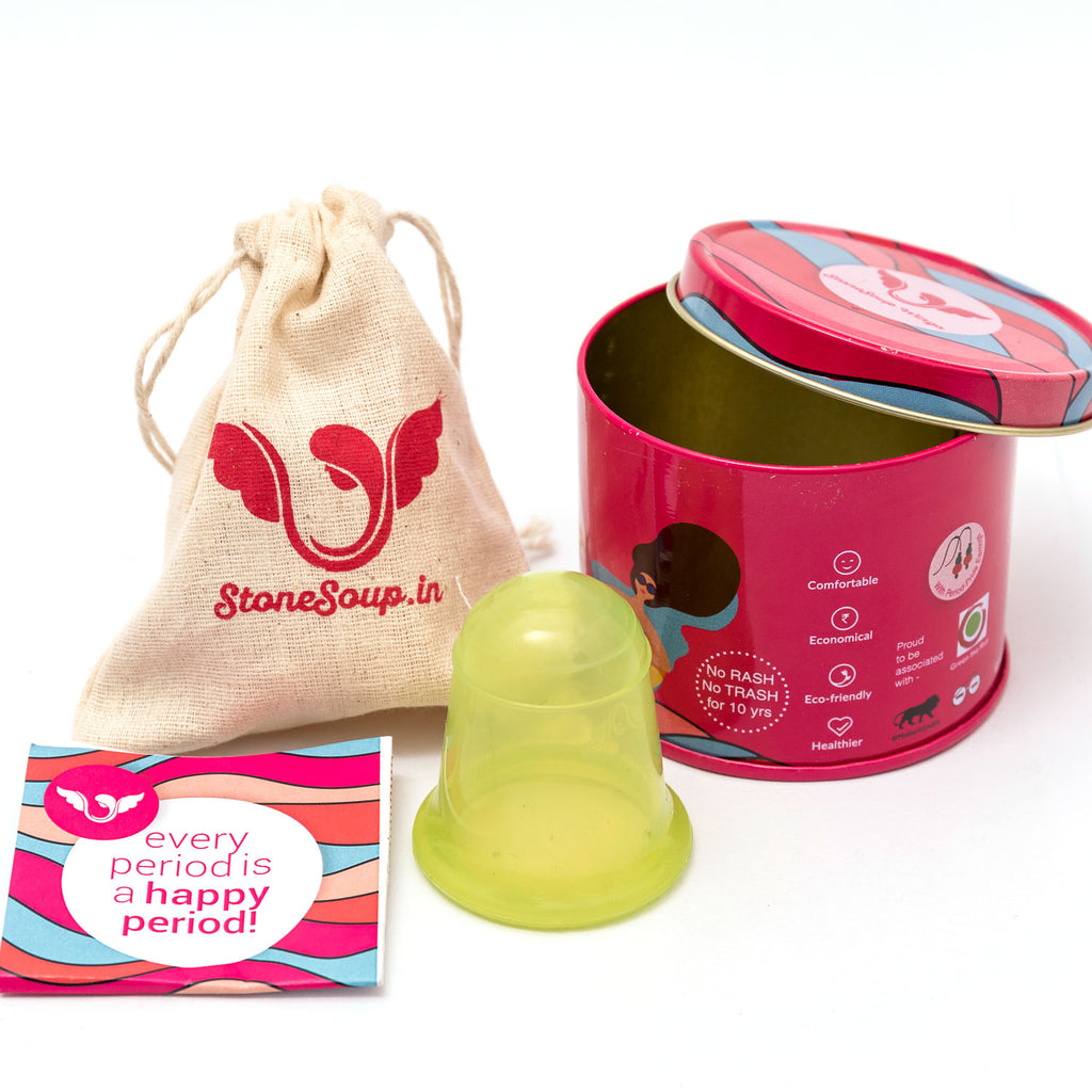 Soft Menstrual cup and Two cloth panty liners Combo pack