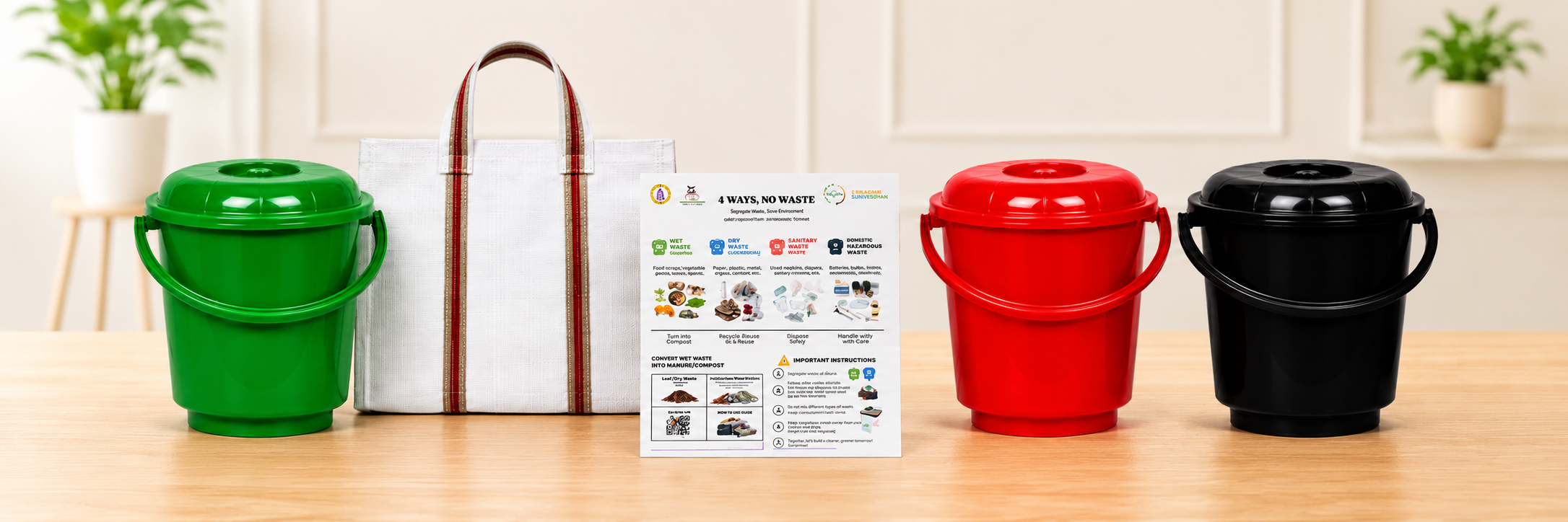 StoneSoup waste segregation products for dry, wet and recyclable waste management