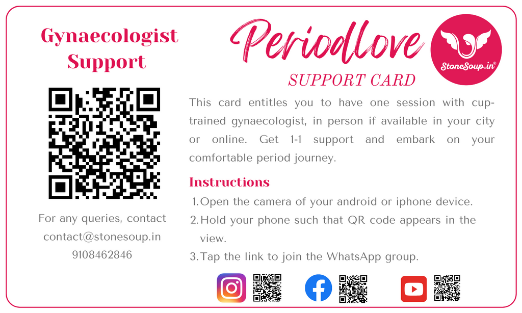 PeriodLove Gynaecologist support card