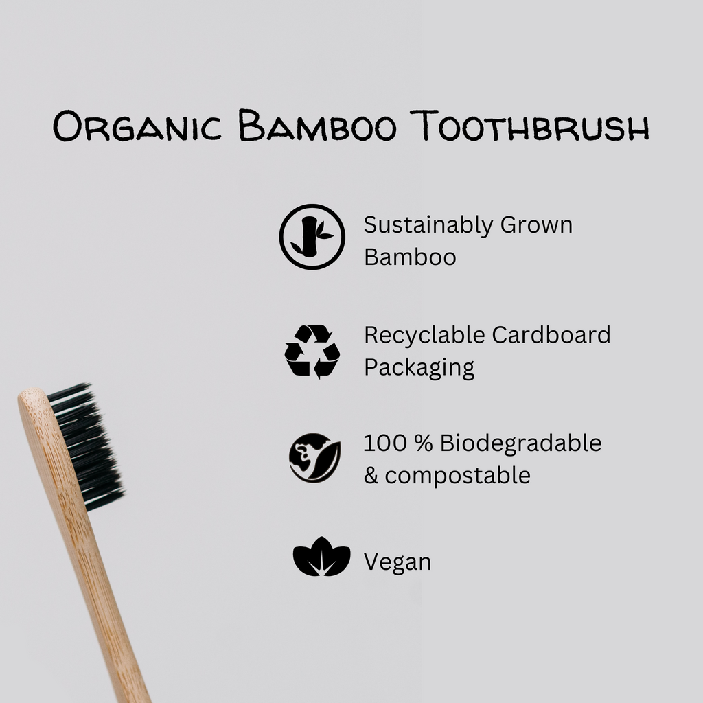 Charcoal Infused Bamboo Toothbrush-Kids