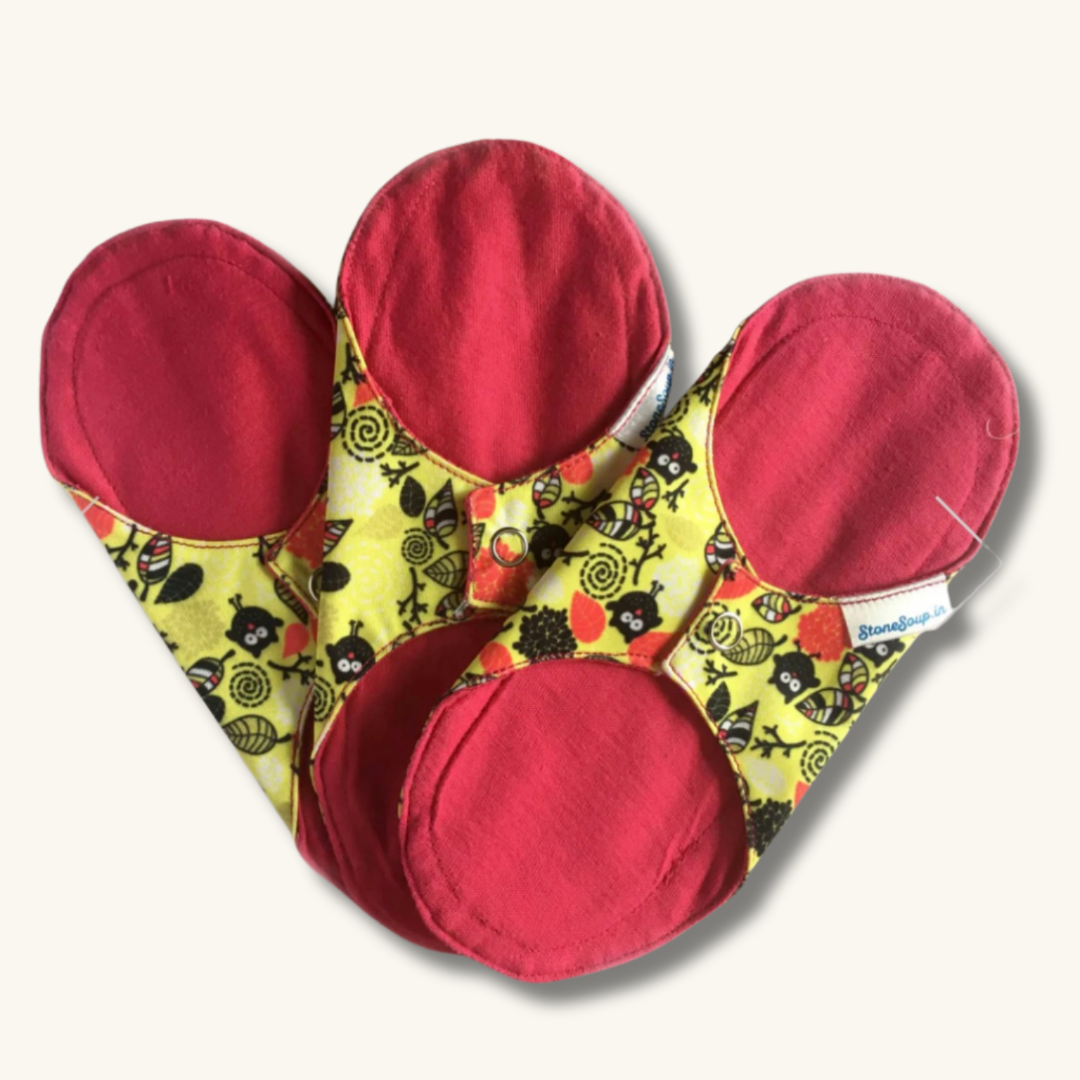 Reusable Cloth Panty Liners (Pack of 3) – Mandya Panty Liners