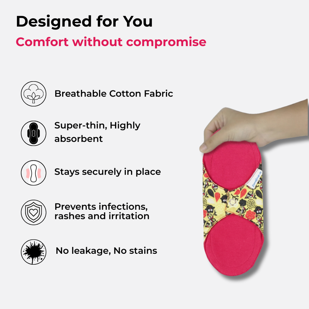 Mandya Reusable Cloth Panty Liners (set of 3)