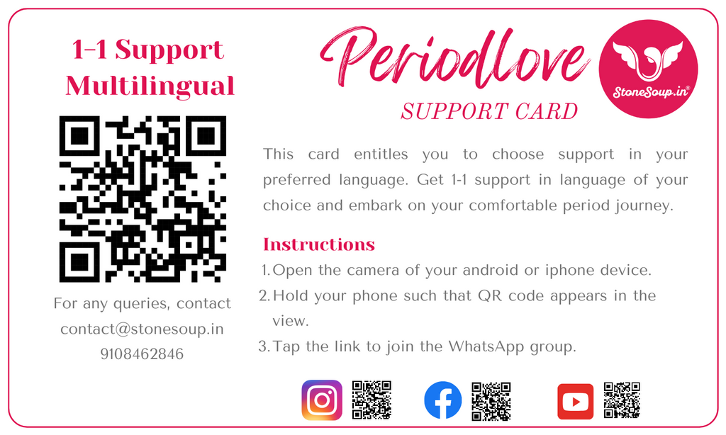 PeriodLove Multilingual Support Card