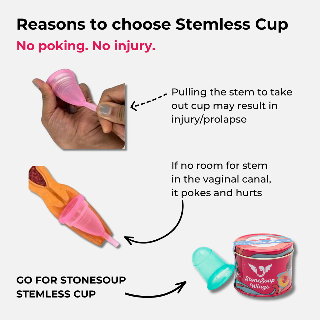 Teal/Blue Menstrual Cup (Medium) – Reusable Silicone Cup for Medium Flow