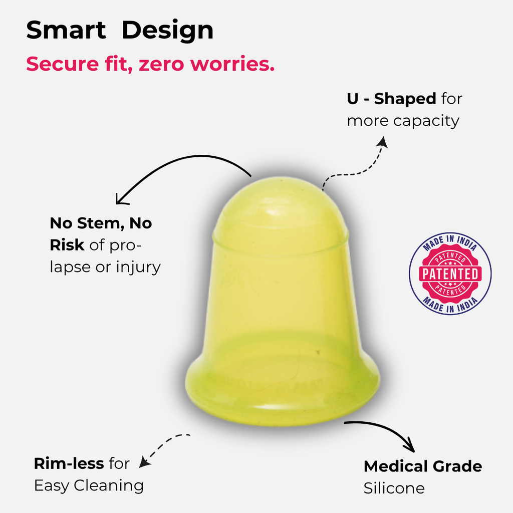Green Menstrual Cup (Soft) – Reusable Silicone Cup for Medium Flow