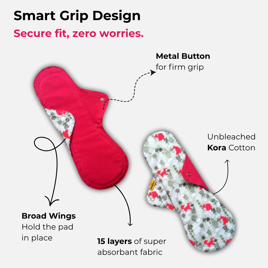 Mandya Pads (Heavy) – Reusable Cloth Pads for Heavy Flow