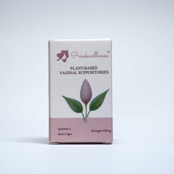 PrinkWellness Menstrual Pain Relief Vaginal Suppositories – Clinically Validated, Plant-Based, 1 Pack (2 Suppositories)