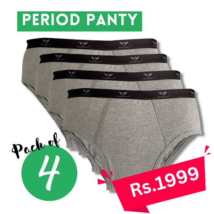 Stonesoup Period Panty, L-Size, 90-95 cms, Microfiber Free, Made with 95%  Cotton and 5% Spandex, Leak Proof, Comfortable, Trash Free, Breathable, Reusable, Easy to wash, Safe for The Skin
