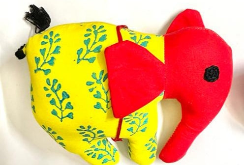 Eco-friendly Stuffed Cotton fabric plush toy elephant medium