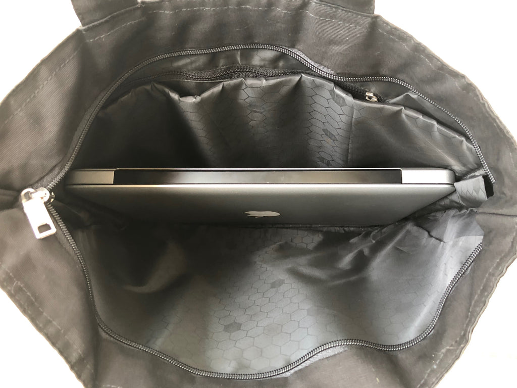 Denim laptop Bag- Chevron pattern