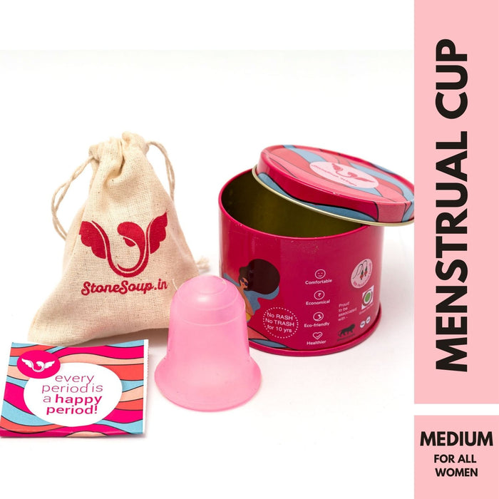 Fuchsia / Pink Menstrual cup medium thickness by Stonesoup